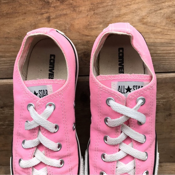 Converse Chuck Taylor Shoes YOUTH Size 3 All Star Low Top Pink Sneakers 337836F - Picture 6 of 8
